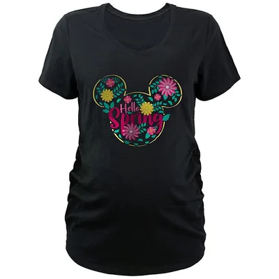 Kohl's Disney's Mickey Mouse Hello Spring Maternity V-Neck Graphic Tee