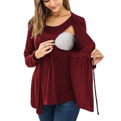 Mamafique Women’s Nursing Top Double Layer