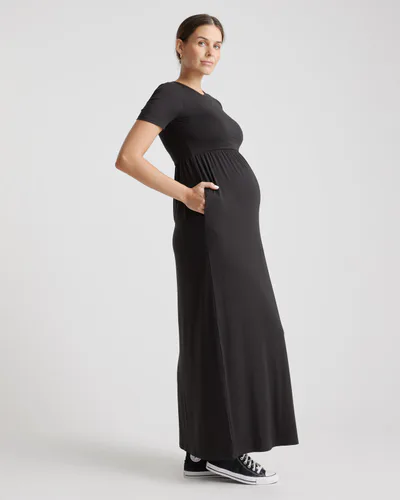 Quince Tencel Jersey Maternity Maxi Dress