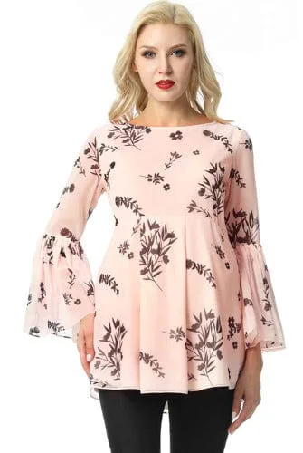 Kimi + Kai Kimi + Kai Maternity "Gesa" Floral Print Blouse