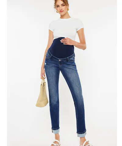 Bump City The Straight Fit Full Band Cuff Jean (Dark Denim)