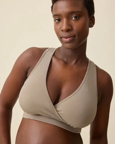 Kindred Bravely French Terry Racerback Nursing & Sleep Bra | Sandstone