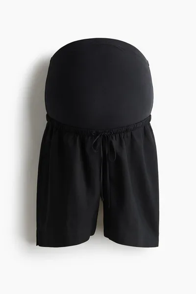 H&M MAMA Linen-Blend Shorts