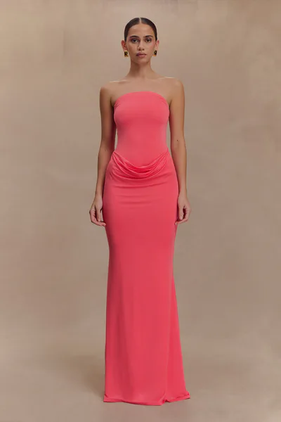 MESHKI Madison Strapless Slinky Maxi Dress