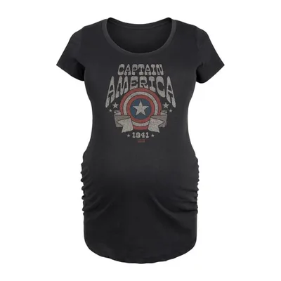 Target Women's Marvel Captain America Band Tee Style - Black - Small