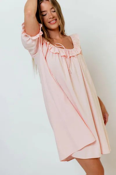 Worth Collective Betty Dress in Pale Pink - Bump Friendly