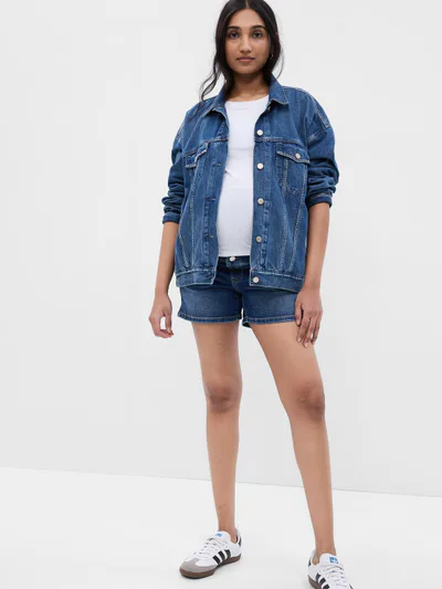 Gap 4" Maternity Full Panel Denim Shorts