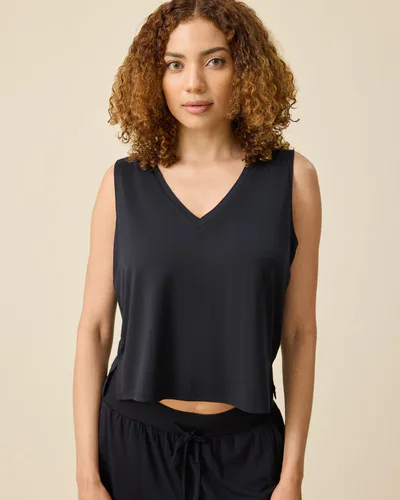 Kindred Bravely Aria Bamboo Cropped V-neck Tank