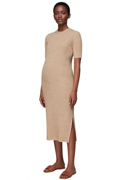 For The Creators Eva Rib Knit Midi Dress