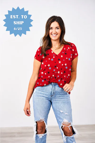 Latched Mama Latched Mama Stars & Hearts Boyfriend Nursing Tee