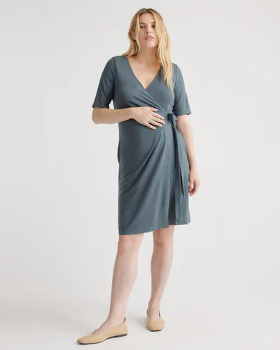 Quince Tencel Jersey Maternity & Nursing Wrap Dress