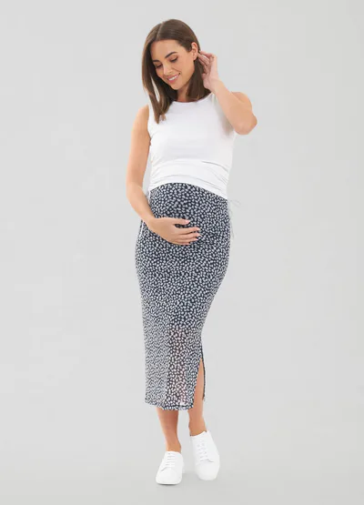 Ingrid & Isabel Ripe Maternity Kara Mesh Maternity Midi Skirt