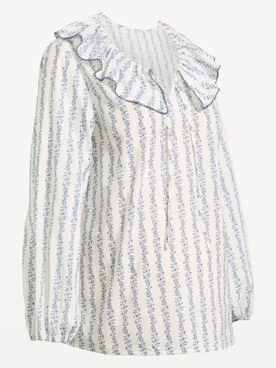 Old Navy Maternity Ruffle-Collar Popover Top