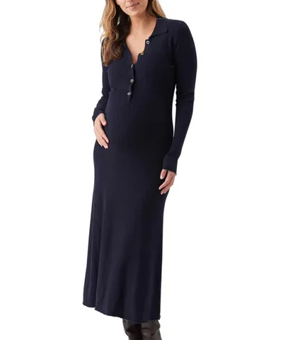 Bump City The Hollie Polo Knit Dress (Midnight)