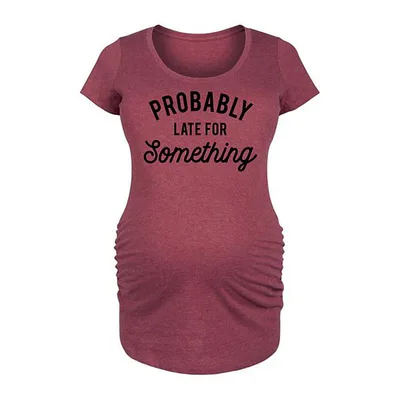 Kohl's Maternity Probably Late For Something Graphic Tee