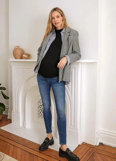 For The Creators Over The Bump Slim Maternity Jean Indigo