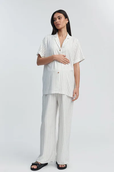 Legoe Heritage Safari SS Shirt (Ivory/Black Stripe) - FINAL SALE