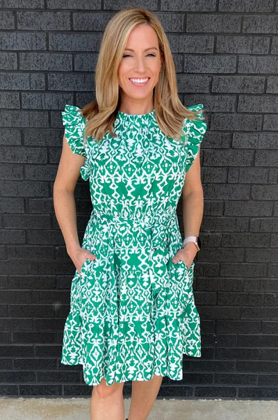 Milk & Baby Belted Print Nursing Dress