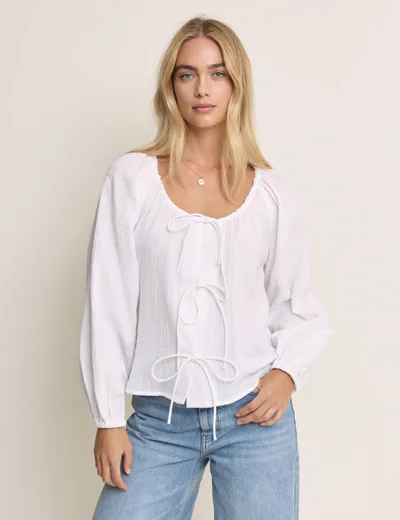 For The Creators Lumen Long Sleeve Scoop Neck Top