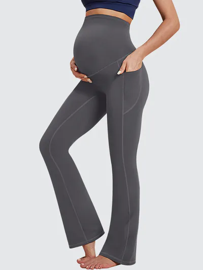 IUGA IUGA HeatLab® Fleece Lined Bootcut Maternity Pants with Pockets