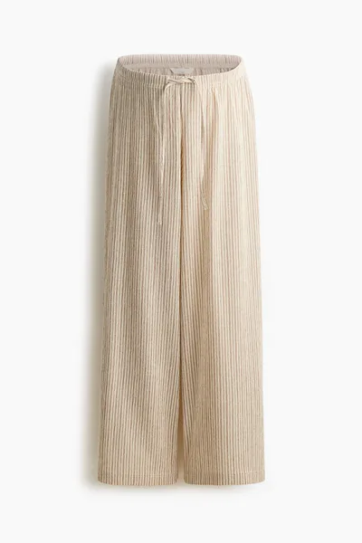 H&M MAMA Textured Drawstring Pants