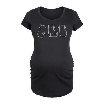 Kohl's Maternity Cat Outlines Graphic Tee