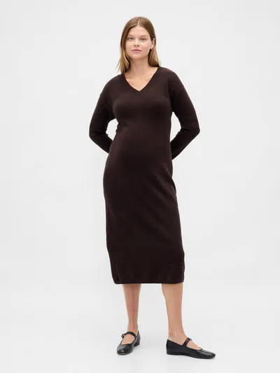 Gap Maternity CashSoft V-Neck Sweater Dress