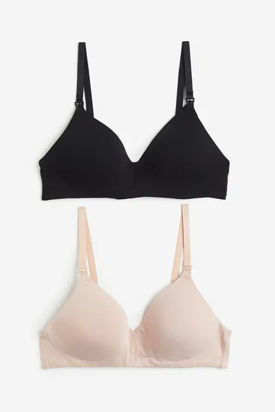 H&M MAMA 2-pack Padded Cotton Nursing Bras