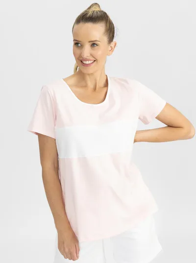 Angel Maternity Maternity and Nursing T-Shirt in Pink