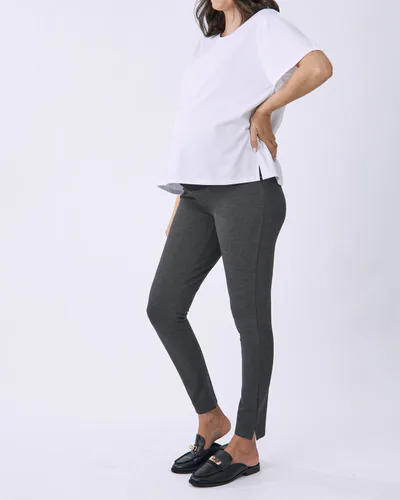 Angel Maternity Zoe Slim Cut Ponte Maternity Legging Pants