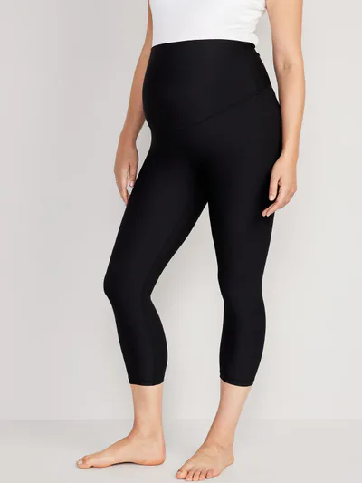 Old Navy Maternity Full-Panel PowerSoft Crop Leggings