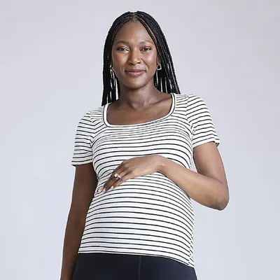 Kohl's Maternity Motherhood® Squareneck Short Sleeve Top