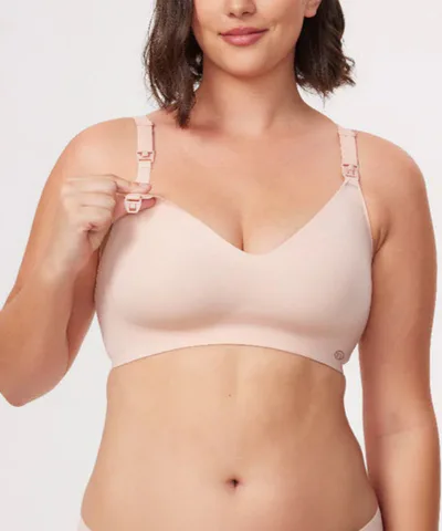 Bump City Momcozy: Ultra Soft Seamless Nursing Bra (Skin)