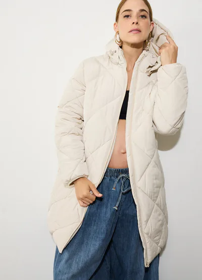 Ingrid & Isabel Grow With You Maternity Hooded Long Parka Jacket