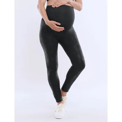 Target Women's Secret Fit Over the Belly Coated Full Length Legging - Black - Size: Small - Motherhood Maternity