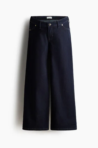 H&M MAMA Wide Low Waist Ankle Jeans