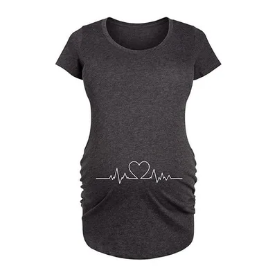 Kohl's Maternity Heart Beat Line Graphic Tee