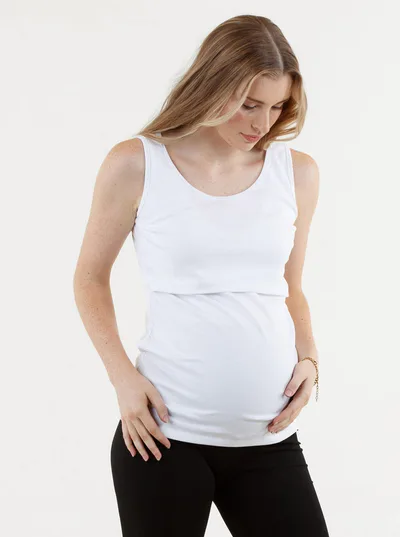 Angel Maternity Maternity & Nursing Cotton Tank