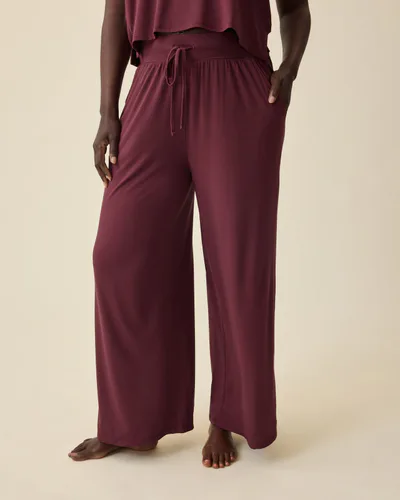 Kindred Bravely Aria Bamboo Casual Lounge Pant | Deep Burgundy