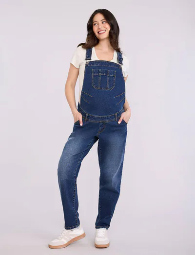 Motherhood Maternity Slouchy Denim Overall