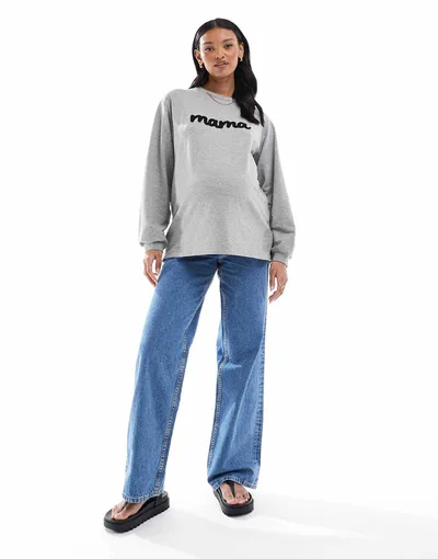 ASOS wide leg dad jeans in clean blue