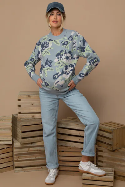 PinkBlush Light Blue Basic Maternity Straight Leg Jeans