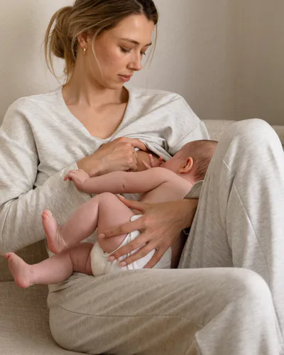 Ripe Maternity Super Soft Nursing Top Silver Marle