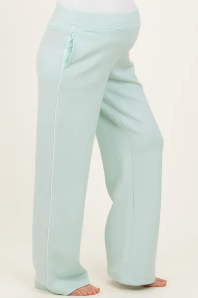 PinkBlush Mint Stripe Detail Maternity Lounge Pants
