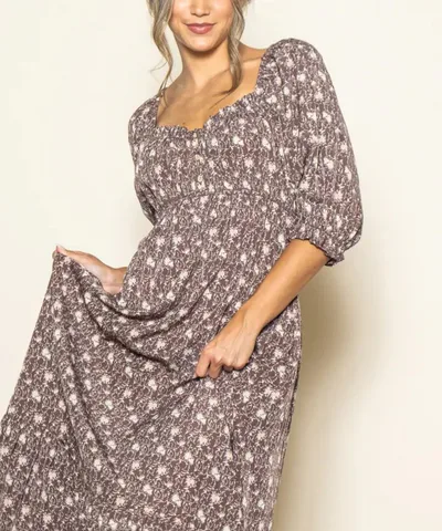 Bump City The Jolene Floral Maxi Dress (Chestnut)