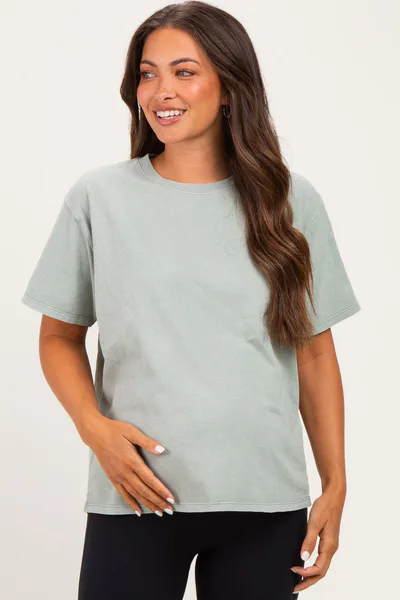 PinkBlush Sage Maternity Crew Neck T-Shirt