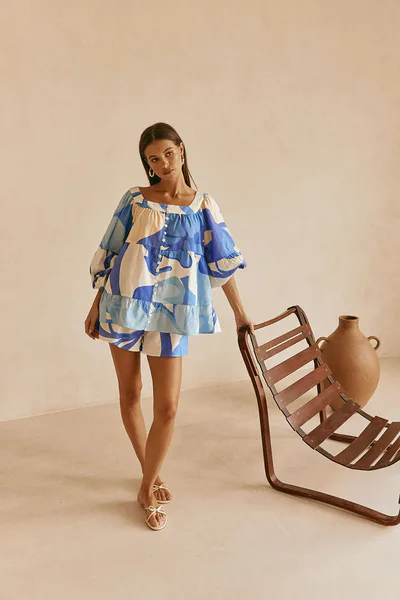 SABO Elara Top - Valley Blue