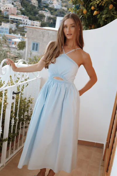 Petal & Pup Madi Maxi Dress - Pale Blue