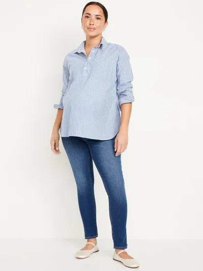 Old Navy Maternity Rollover-Panel 360° Stretch Super-Skinny Jeans