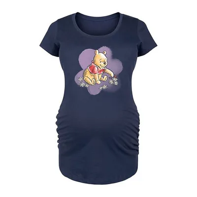 Kohl's Disney's Winnie The Pooh Maternity Floral Graphic Tee